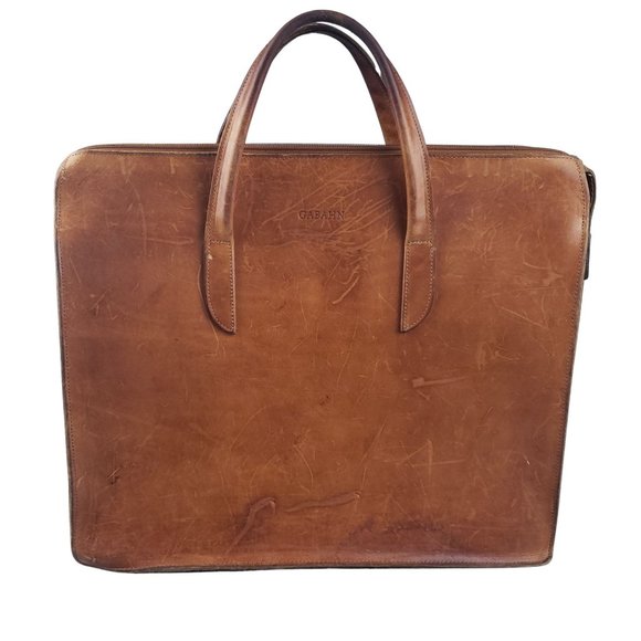 Gabahn Other - Gabahn Peanut Butter Leather Vintage Briefcase New York City